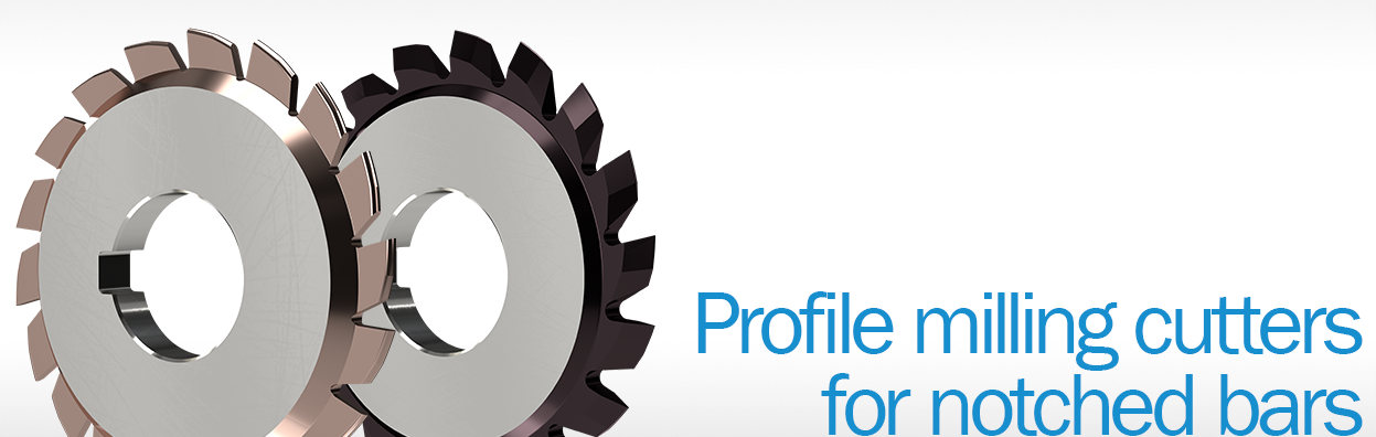 Profile milling cutters for notched bars